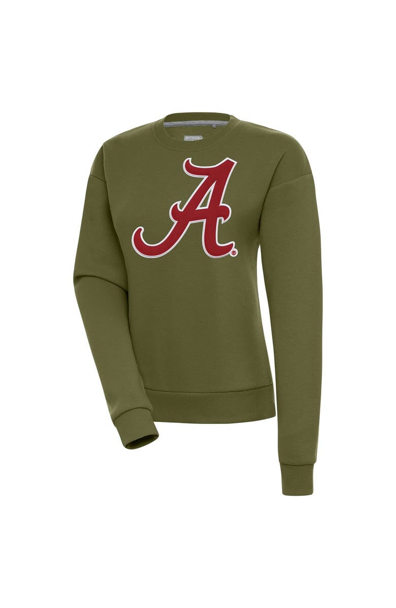 ANTIGUA Women's Antigua  Olive Alabama Crimson Tide Victory Pullover Sweatshirt, Main, color, 