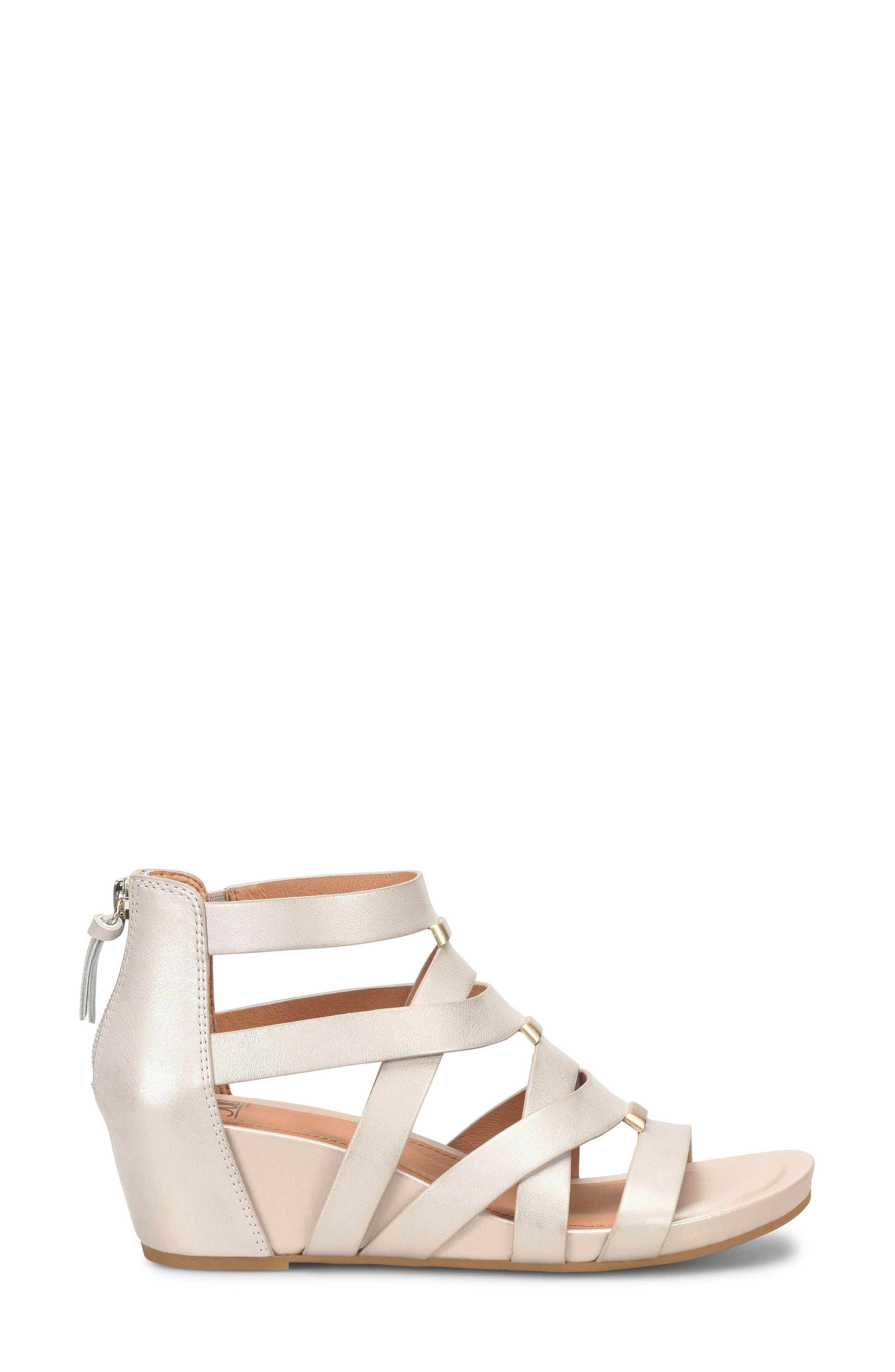 Söfft Vivi Platform Wedge Sandal, Alternate, color, Champagne