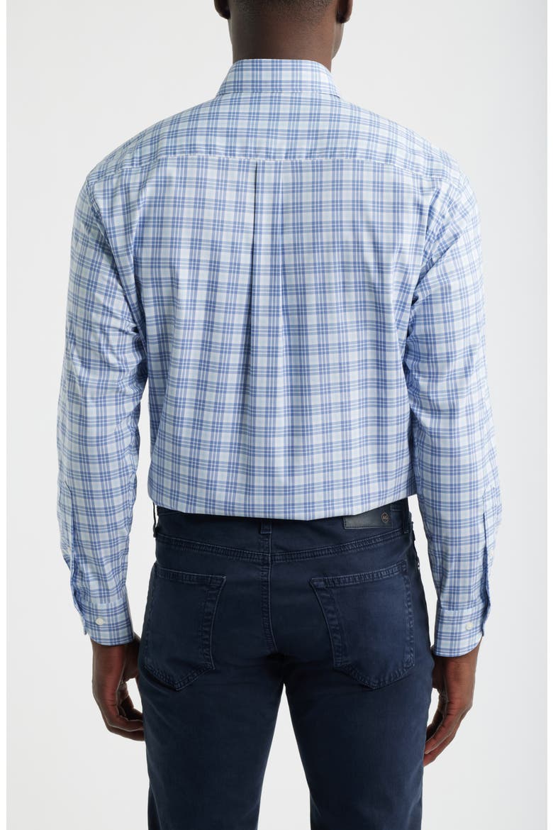Shane Performance Twill Button-Down Shirt, Alternate, color, BLUE FROST