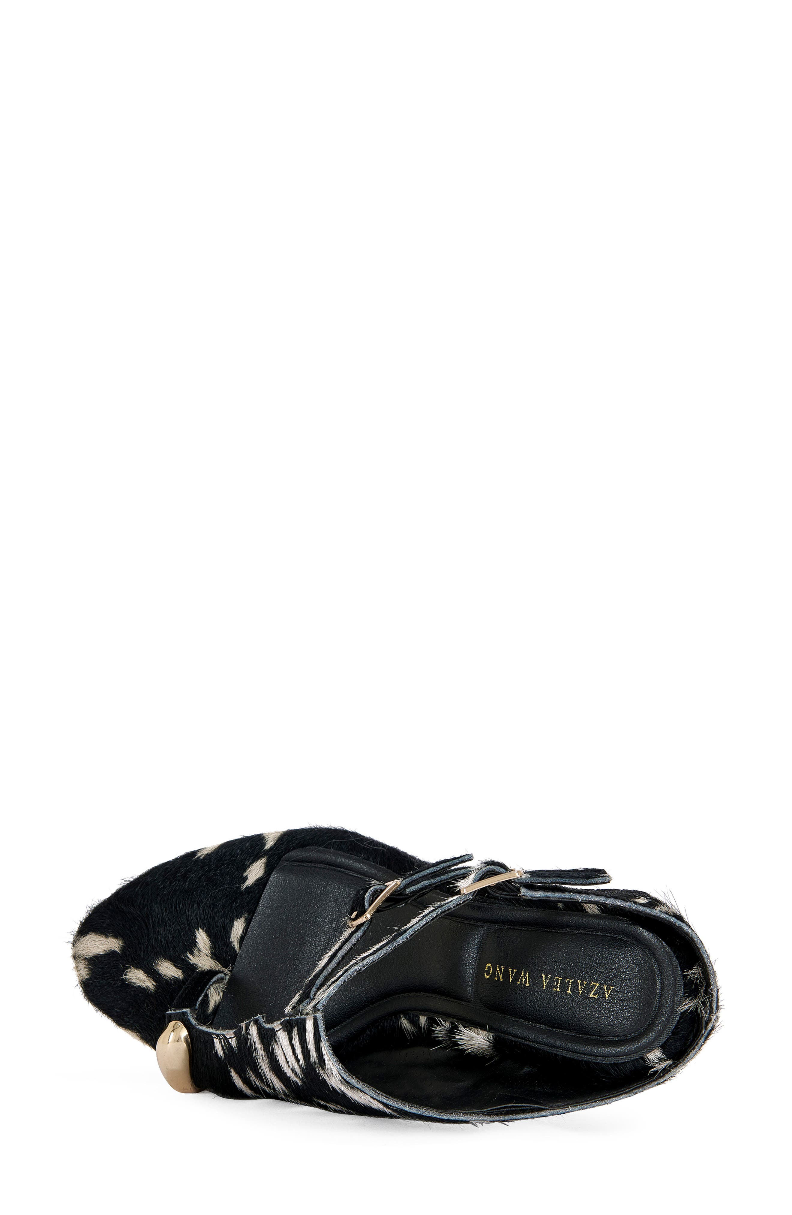 AZALEA WANG Giannis Genuine Calf Hair Wedge Sandal, Alternate, color, 