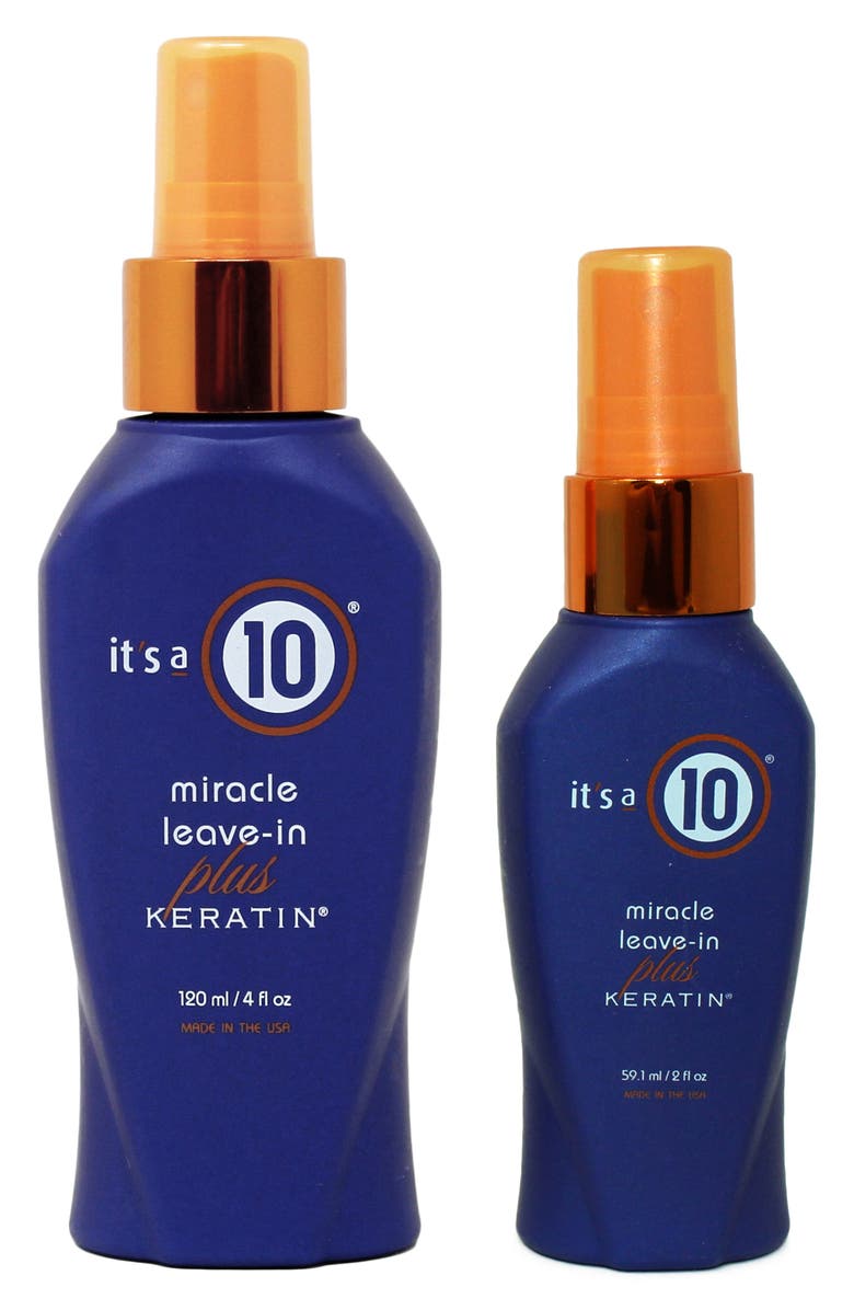ITS A 10 Miracle Leave-In Conditioner Plus Keratin Duo, Main, color, 