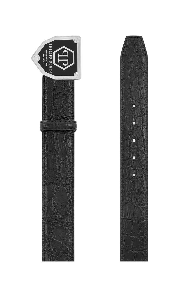Belt Hexagon Men, Alternate, color, black/nickel