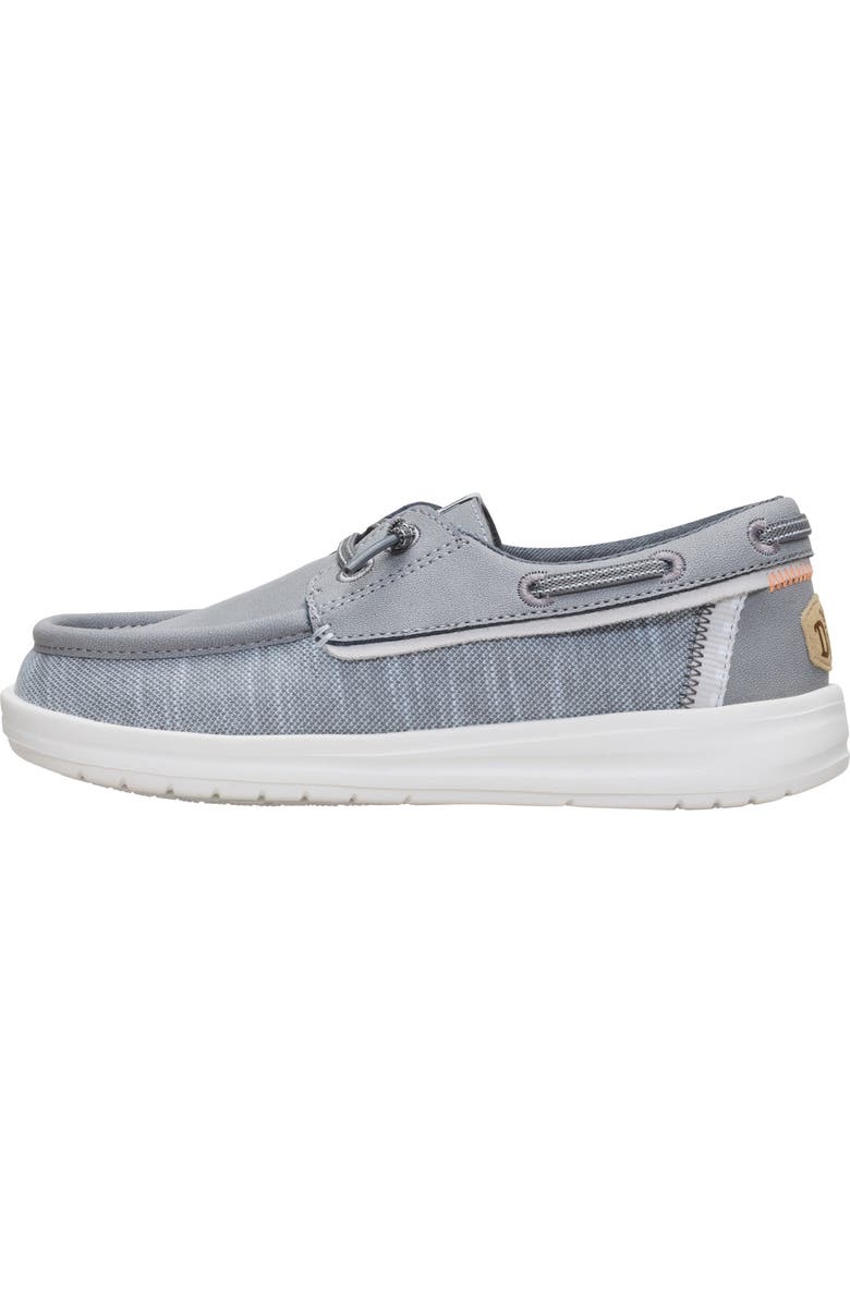 Hey Dude Kids' Wells Slip On Boat Shoe, Alternate, color, Light Grey