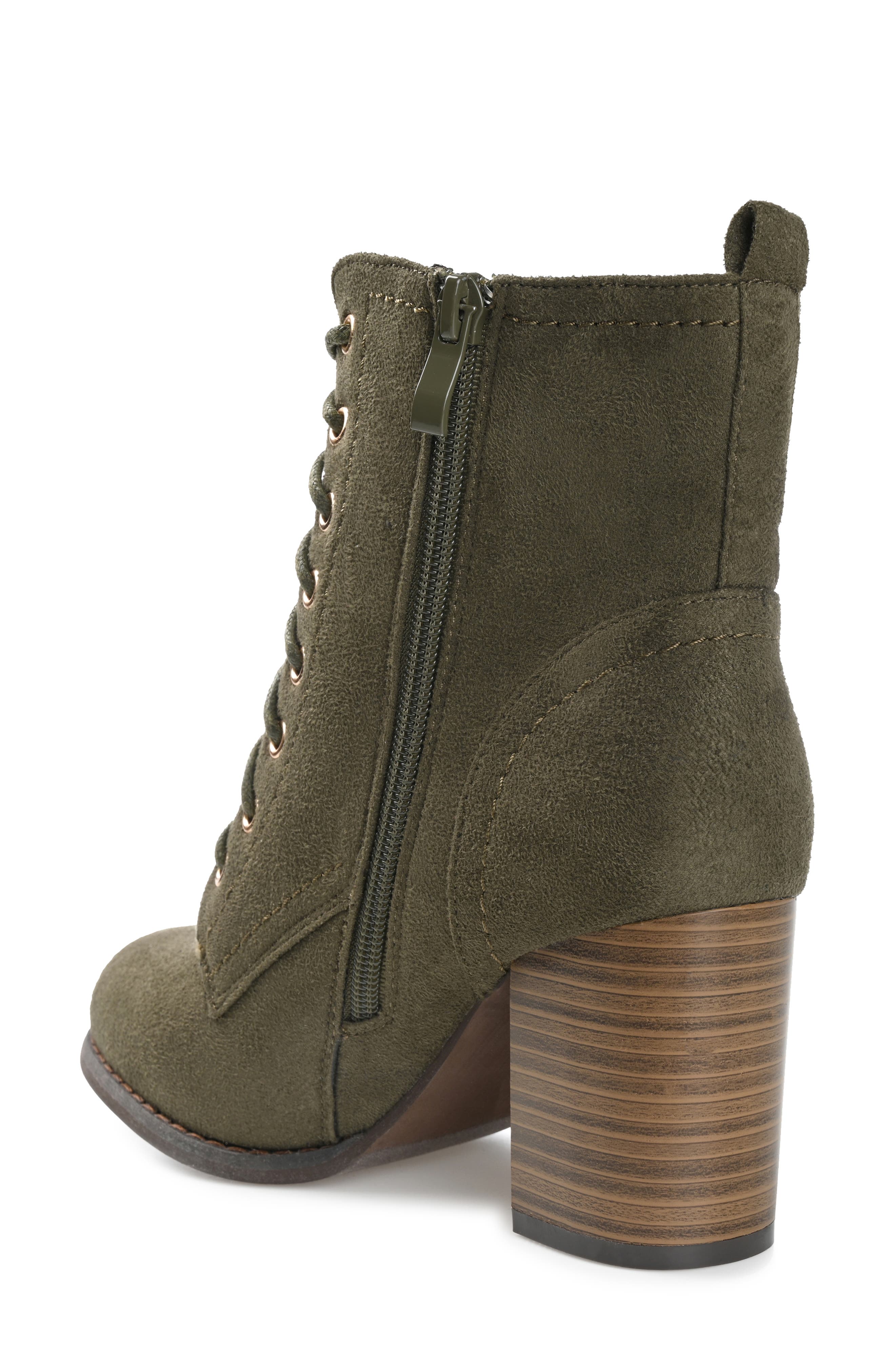 JOURNEE Baylor Lace-Up Boot, Alternate, color, OLIVE
