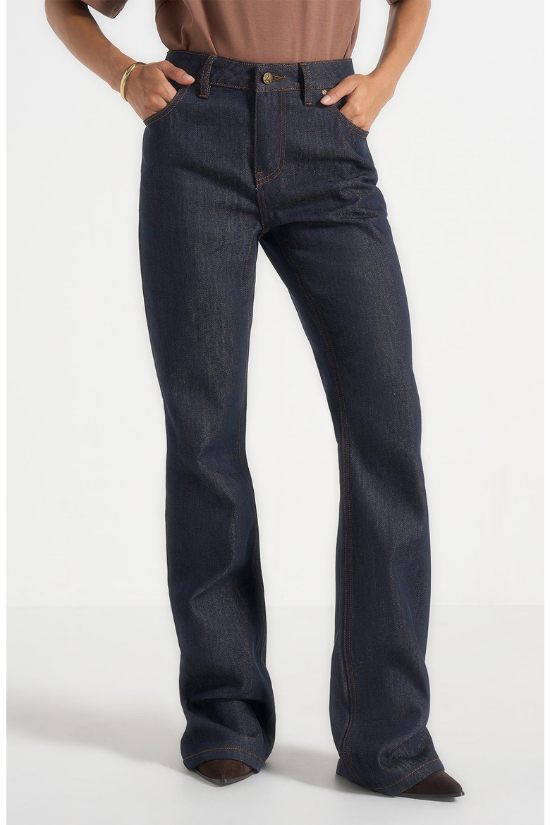 Abbie Stacked Fit And Flare Jeans, Alternate, color, Indigo