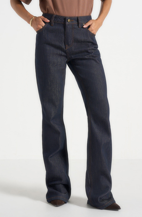 Abbie Stacked Fit And Flare Jeans