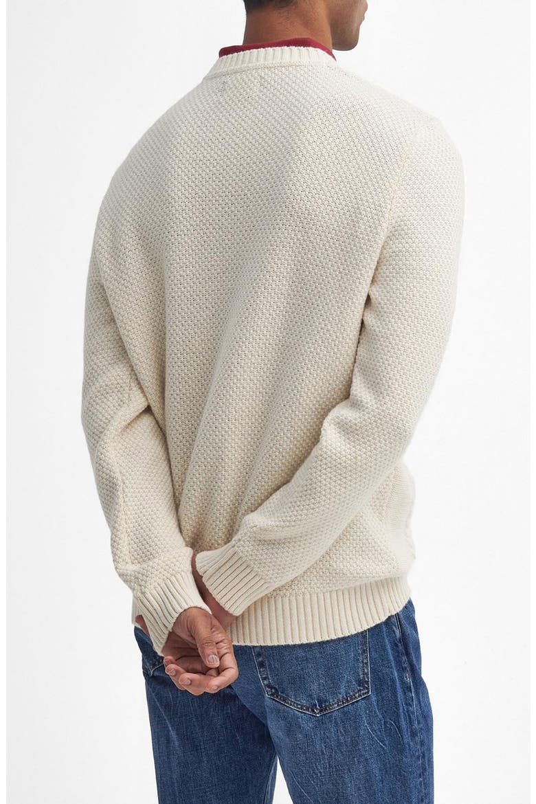 Casey Wool & Cotton Fisherman Sweater, Alternate, color, WHISPER WHITE