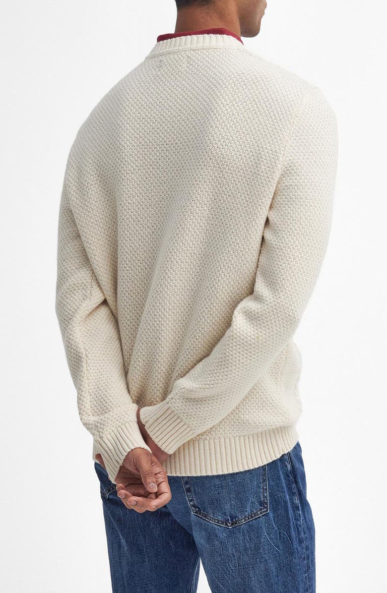 Barbour Casey Wool & Cotton Fisherman Sweater, Alternate, color,