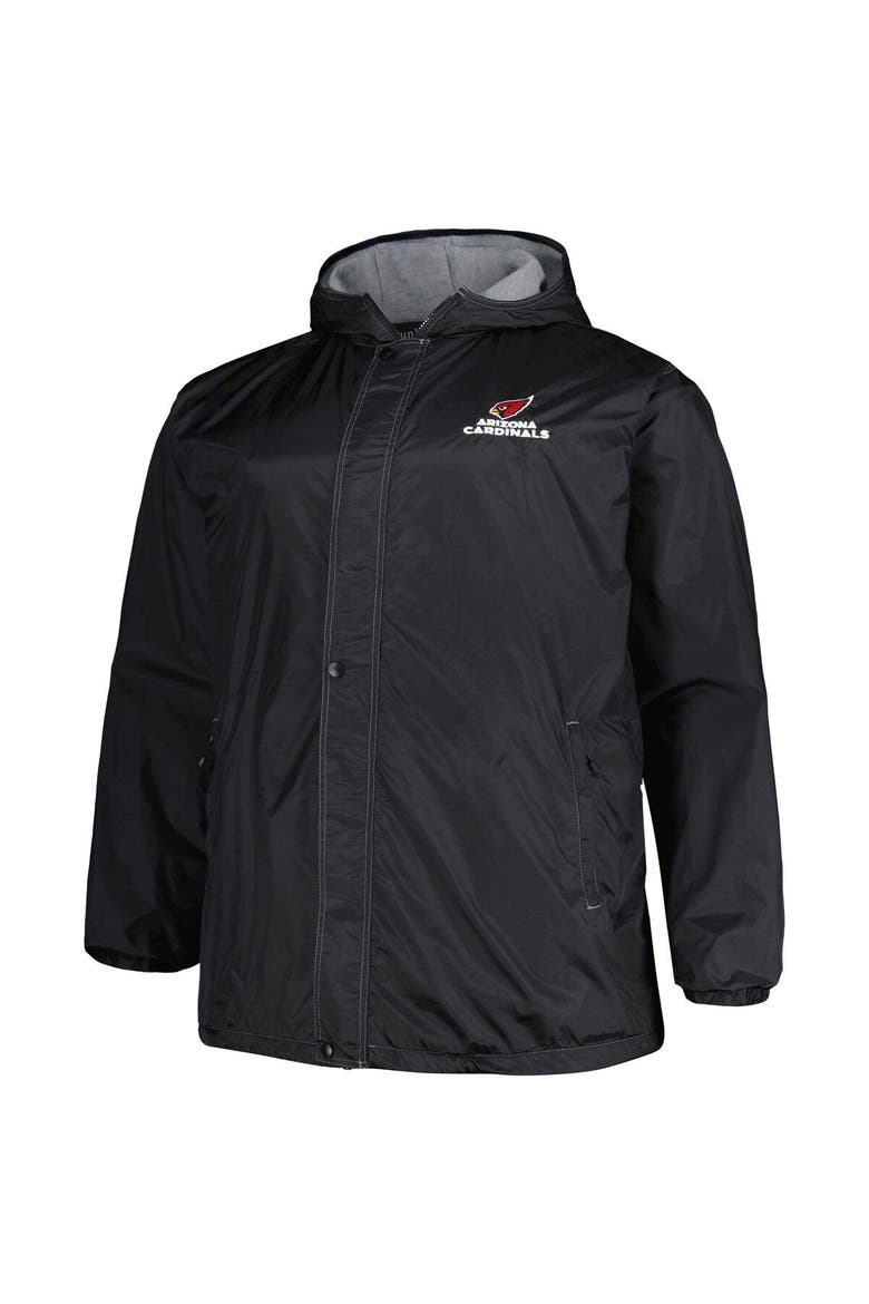 Men's Dunbrooke Black Arizona Cardinals Big & Tall Legacy Stadium Full-Zip Jacket, Alternate, color, Black