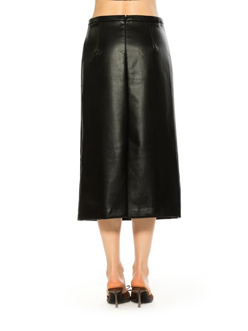 Alexia Admor Isla Vegan Leather Skirt In Black
