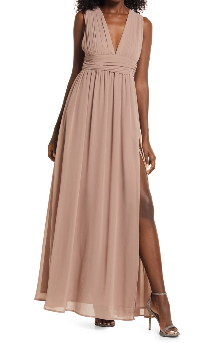 Lulus Heavenly Hues A-Line Gown, Main, color, 