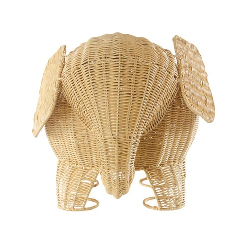 Kaplan Early Learning Company Elephant Washable Wicker Floor Basket In Brown