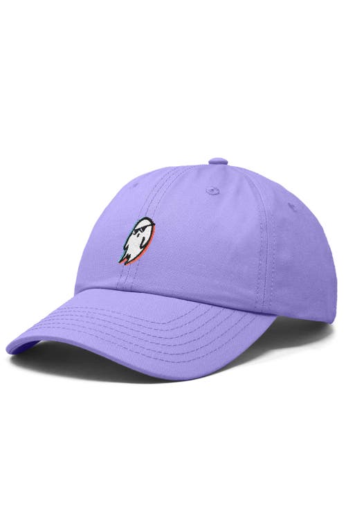 Dalix Ghost Life Embroidered Casual Cap In Lavender