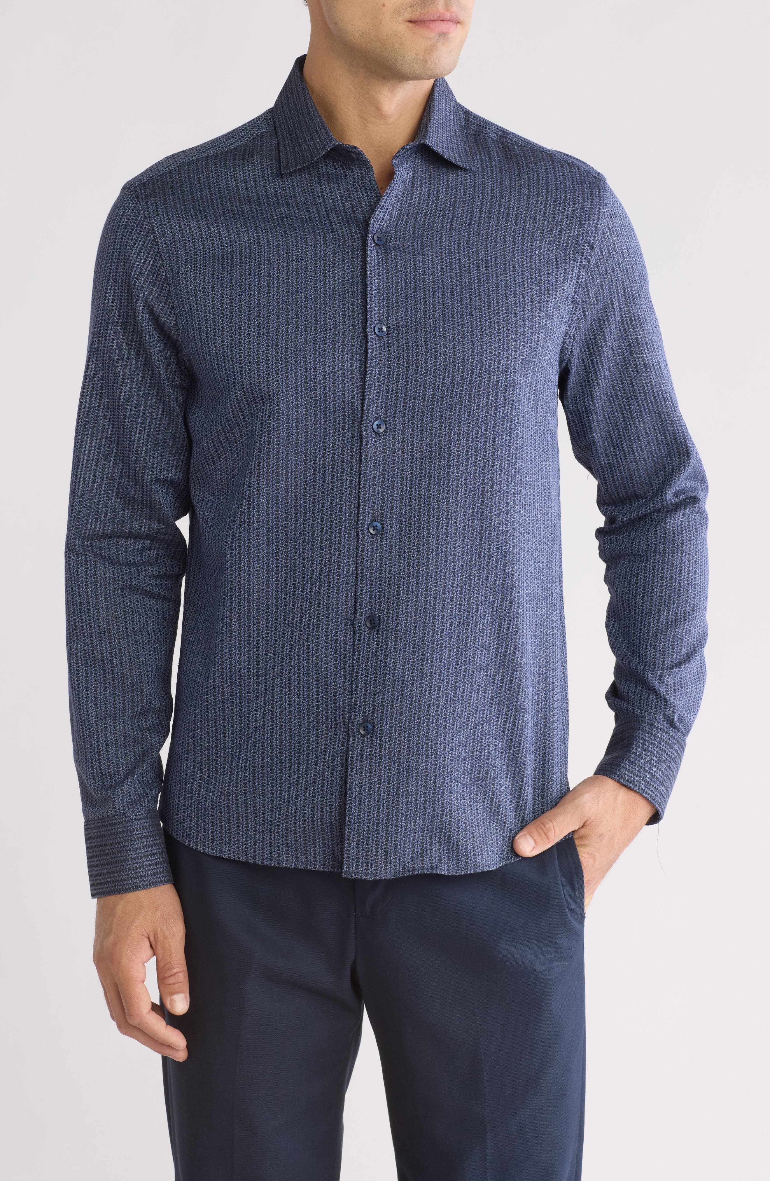 WESTZEROONE Evan Long Sleeve Button-Up Shirt