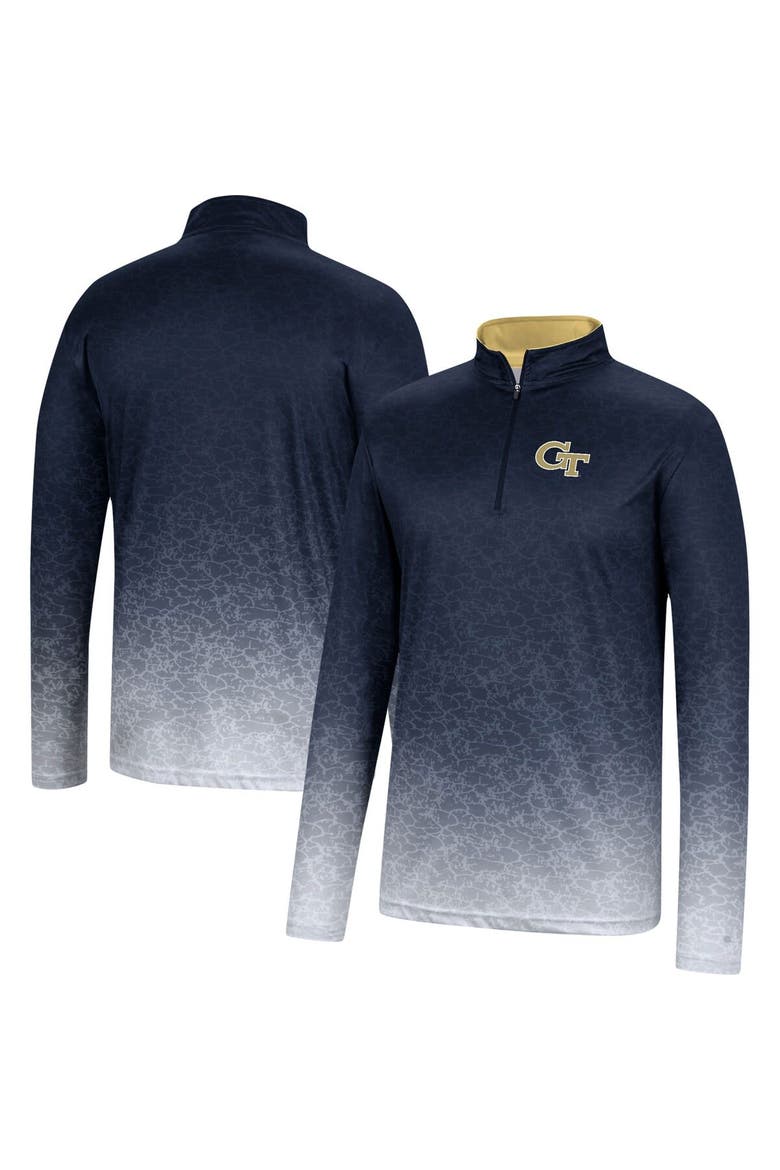 Men's Colosseum Navy Georgia Tech Yellow Jackets Walter Quarter-Zip Windshirt, Main, color, Navy
