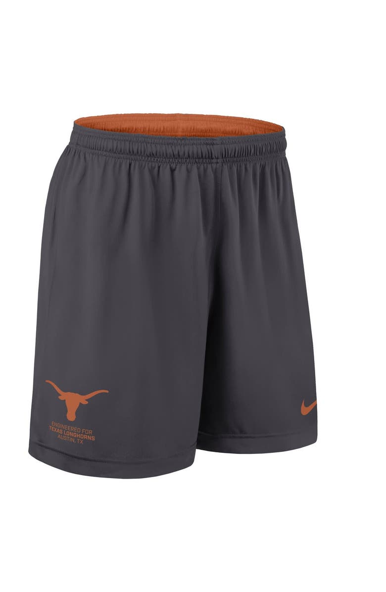 Nike Men's Nike Burnt Orange/Charcoal Texas Longhorns 2025 Sideline Reversible Performance Shorts, Alternate, color, 