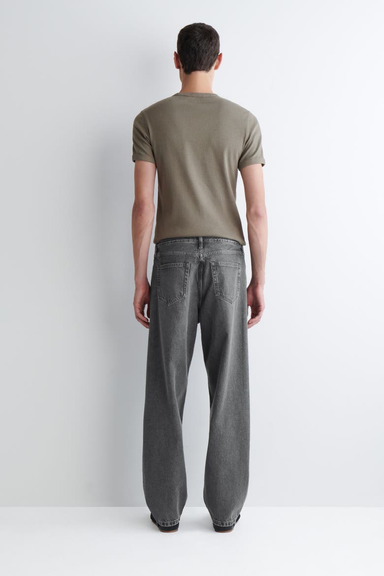 Rider Relaxed-Fit Straight-Leg Jeans, Alternate, color, WASHED BLACK