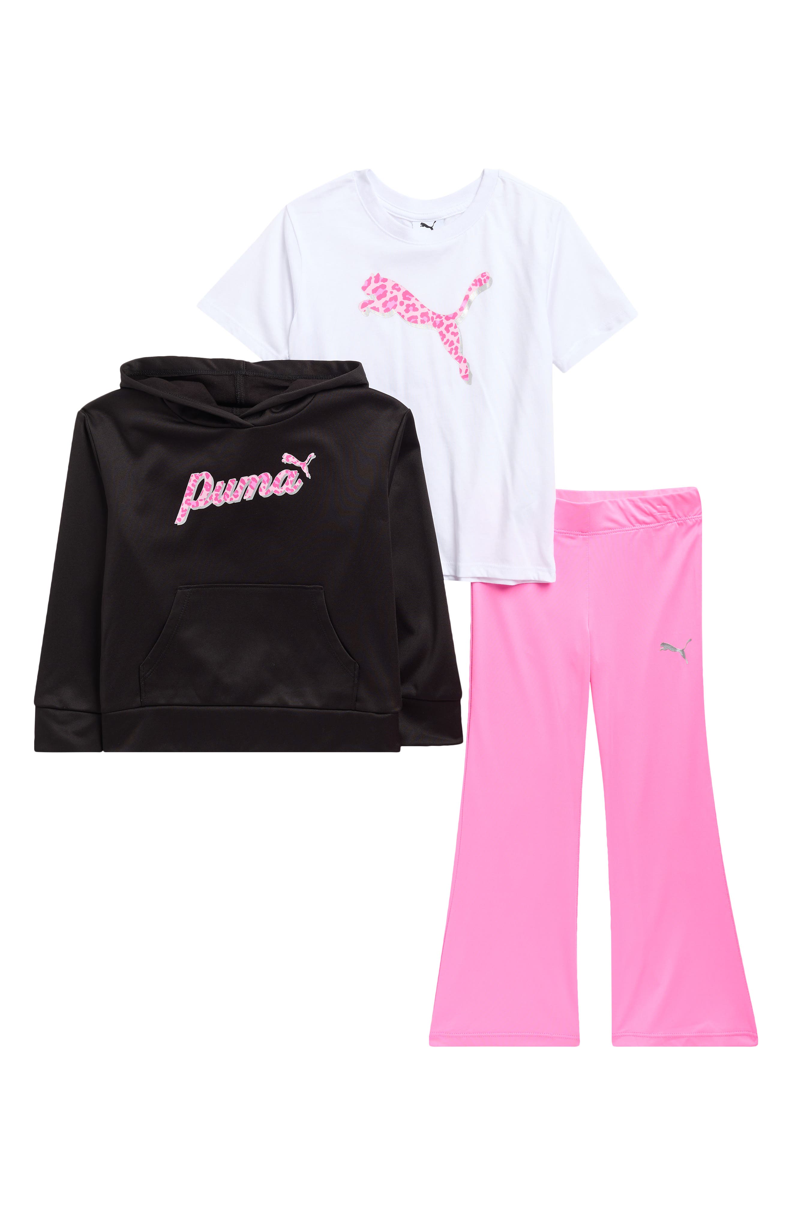 PUMA Kids' T-Shirt, Hoodie & Pants Set