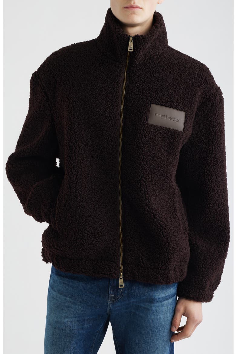 Mach Graphic High Pile Fleece Jacket, Alternate, color, CHOCOLATE BROWN