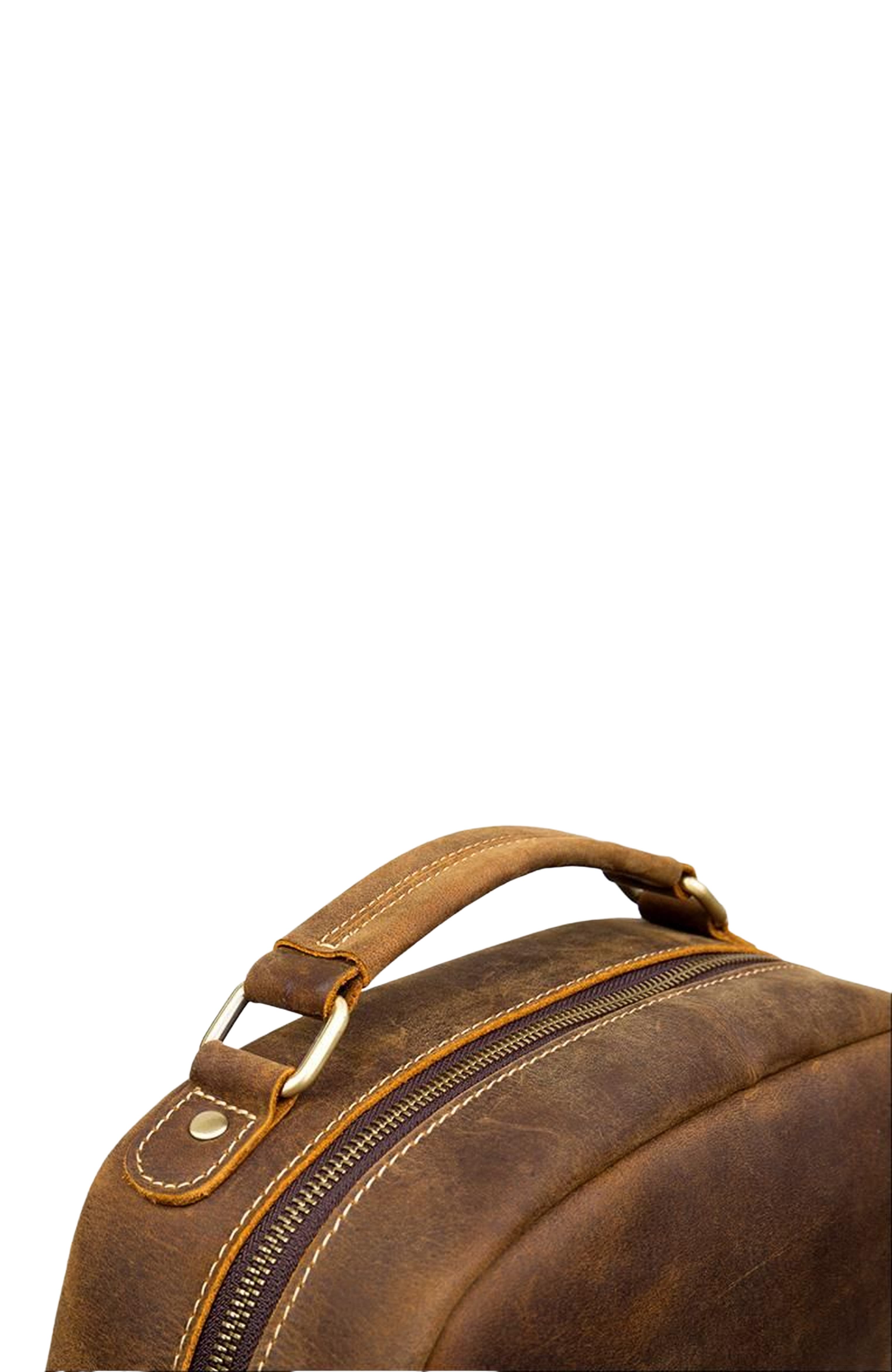 STEEL HORSE LEATHER The Langley Backpack | Genuine Vintage Leather Backpack, Alternate, color, Brown