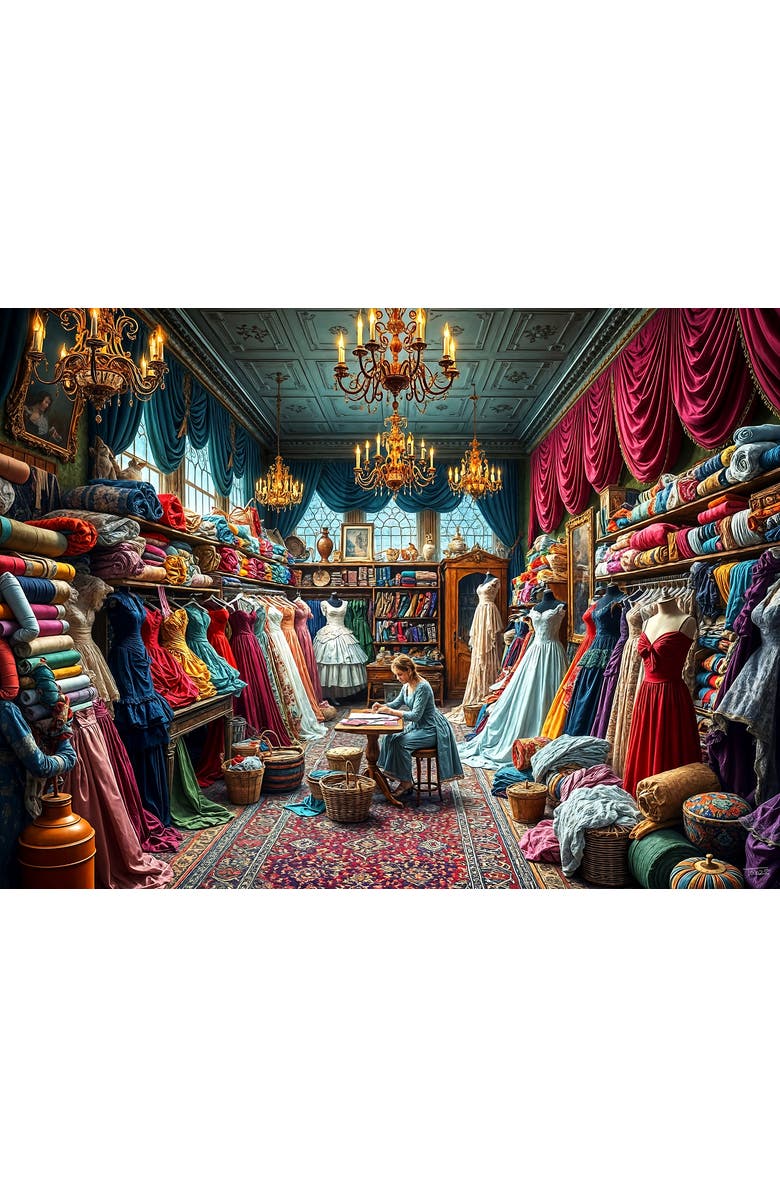 Sunsout Dressmaker 500 piece Jigsaw Puzzle for Adults, Alternate, color, Multicolor