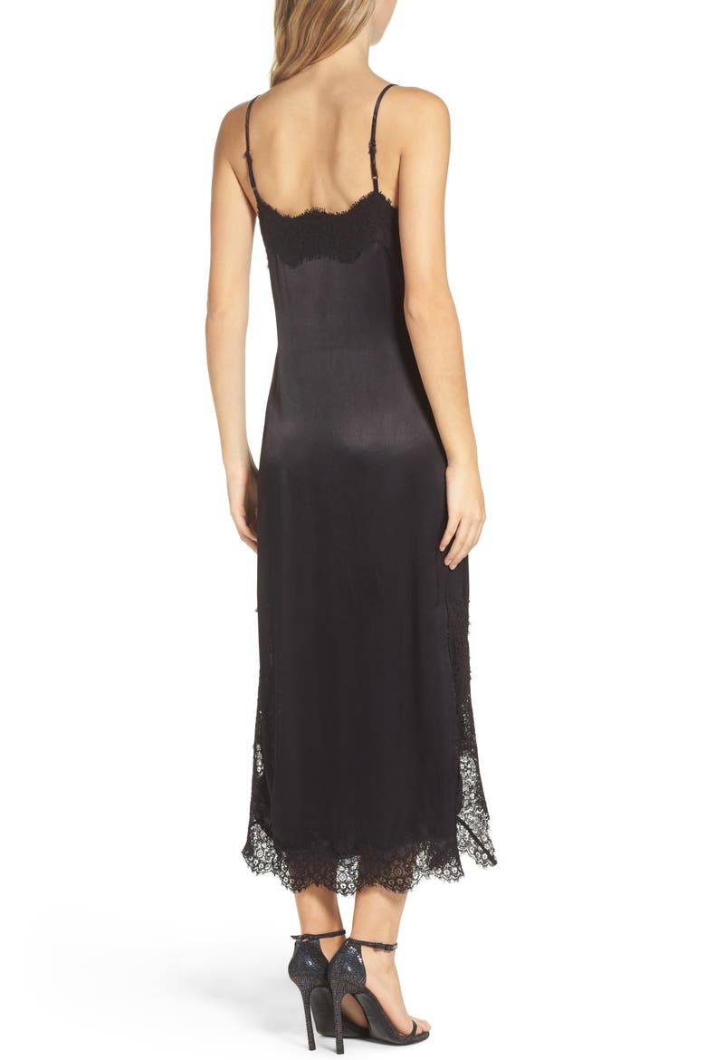 Zoe Lace Slipdress, Alternate, color, BLACK