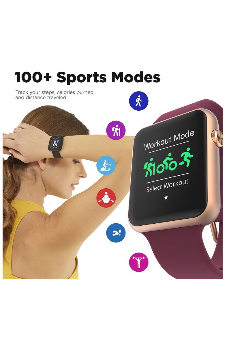 iTouch Air 4 Smartwatch, 44mm, Alternate, color, MERLOT