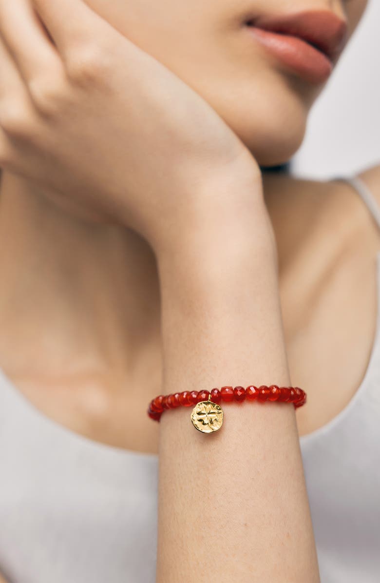 Monica Vinader Lucky Beaded Bracelet, Alternate, color, Gold Vermeil