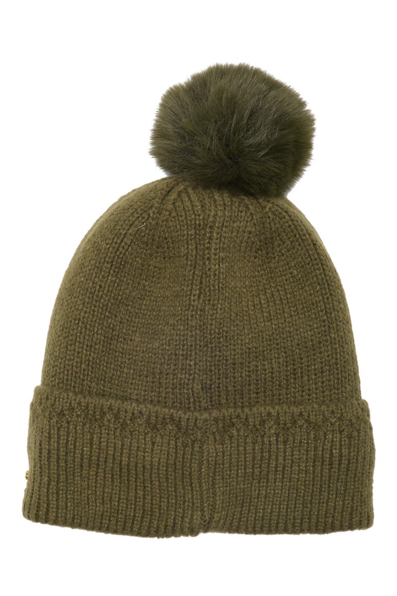 Star Studded Pom Beanie, Alternate, color, OLIVE