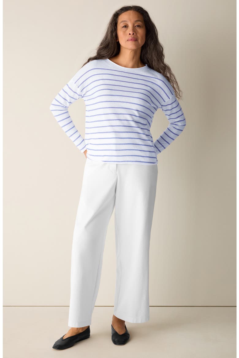 Organic Linen & Organic Cotton Crewneck Sweater, Alternate, color, HAZE