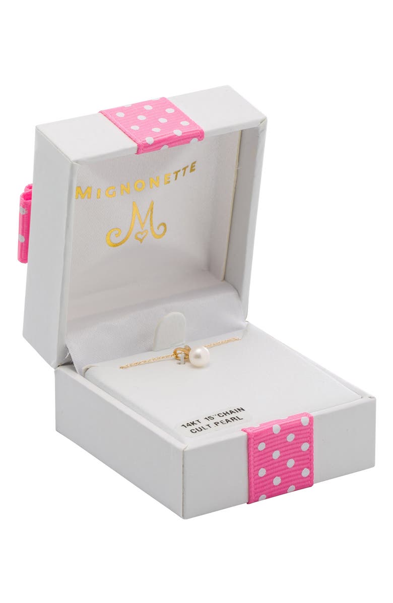 Mignonette Pearl Pendant Necklace, Alternate, color, Gold