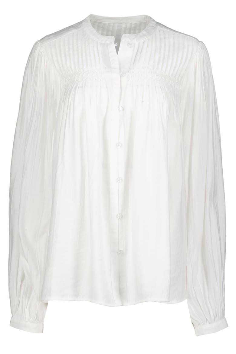Pintuck Detail Blouse, Alternate, color, White