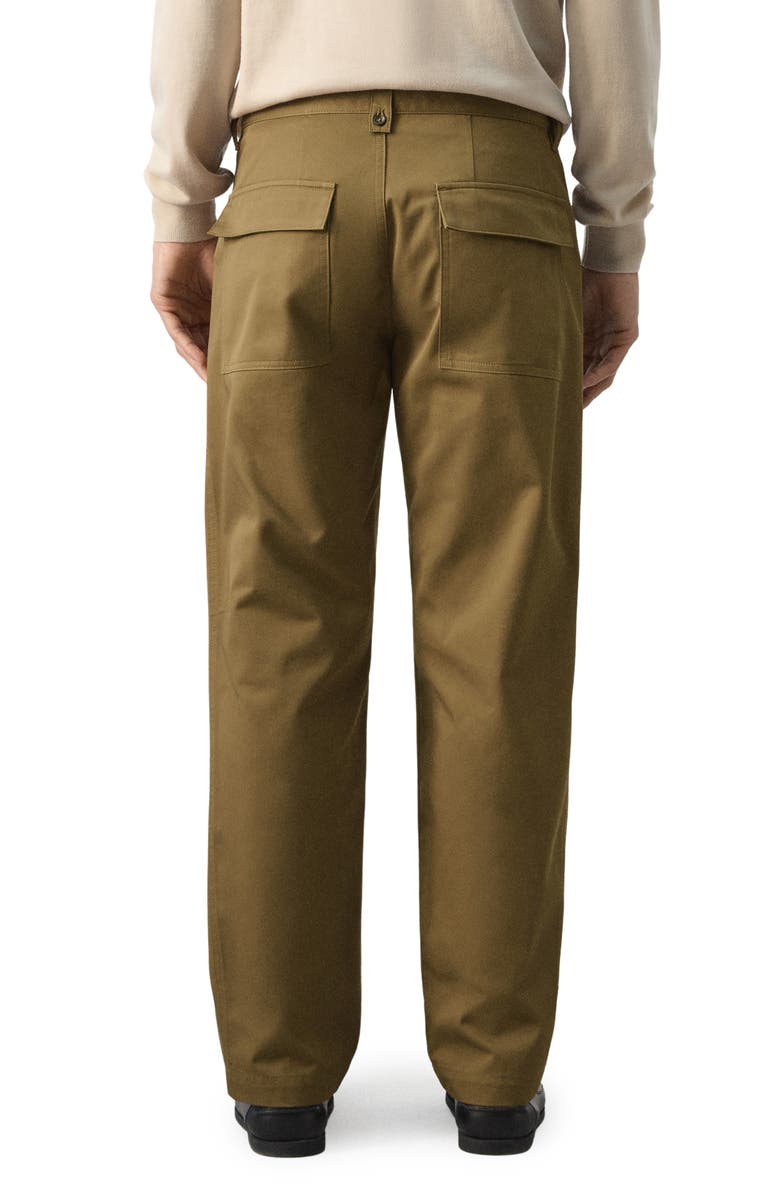 MANGO Cotton Utility Pants, Alternate, color, Ochre
