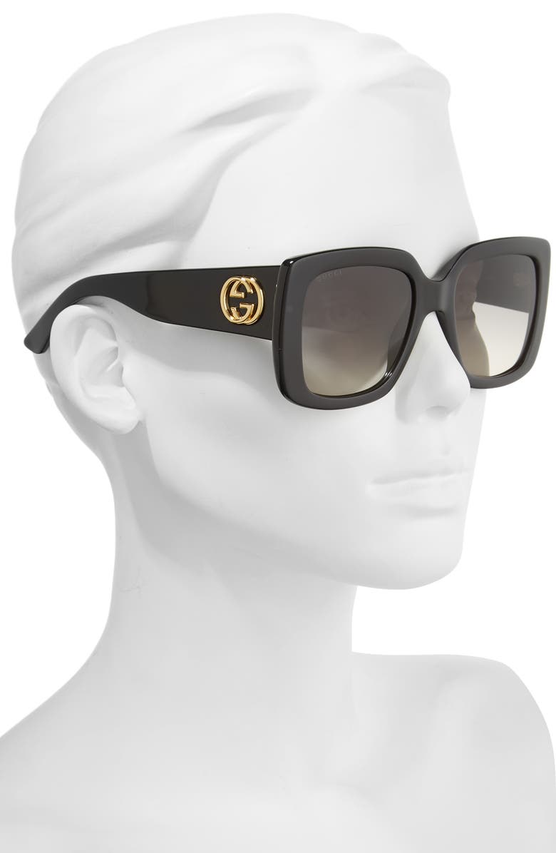 Gucci 53mm Square Sunglasses, Alternate, color, 
