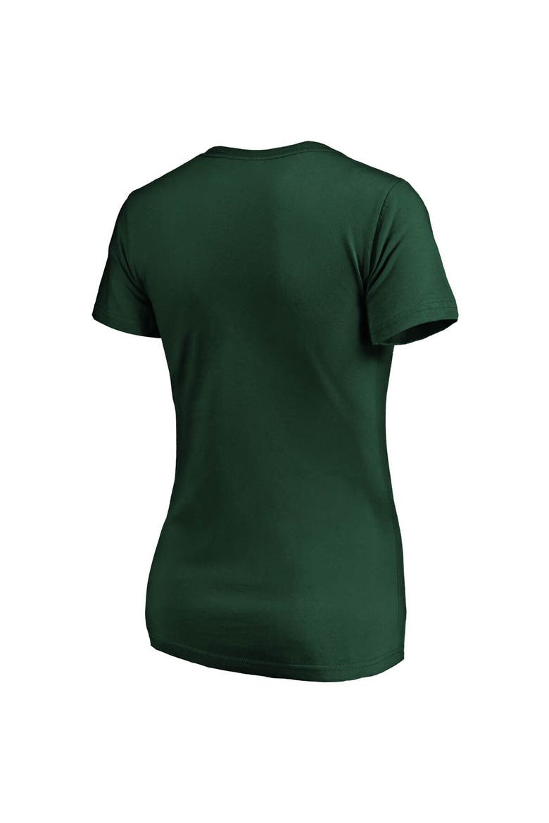 Women's Fanatics Branded Green Oakland Athletics Live For It V-Neck T-Shirt, Alternate, color, Green