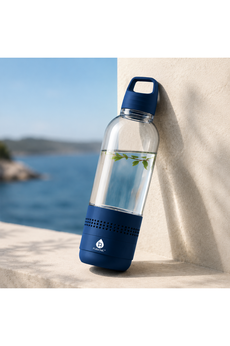 2-in-1 Water Bottle with Built-In Wireless Speaker, Alternate, color, Blue