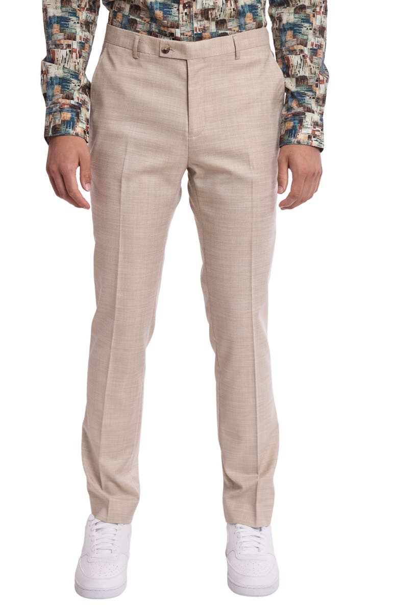 PAISLEY & GRAY Downing Slim Flat Front Crosshatch Dress Pants, Main, color,