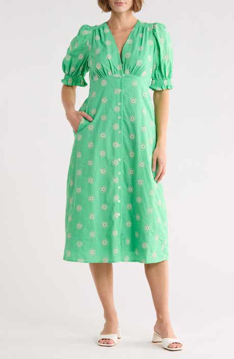 FRNCH Gabrielle Cotton Eyelet Dress