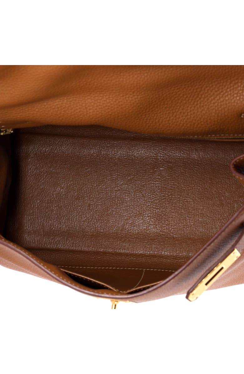 Pre-Owned Hermes Kelly Handbag Brown Togo with Gold Hardware 28, Alternate, color, Gold