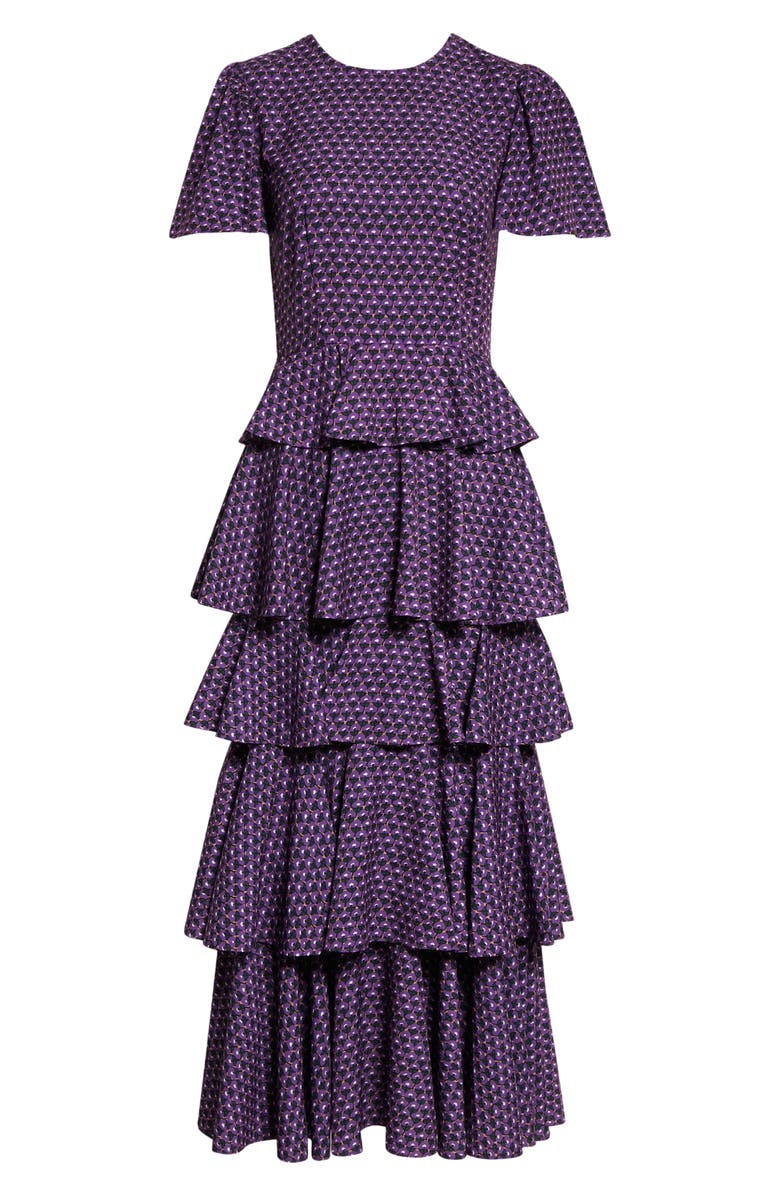 RHODE Serena Short Sleeve Tiered Dress, Alternate, color, 