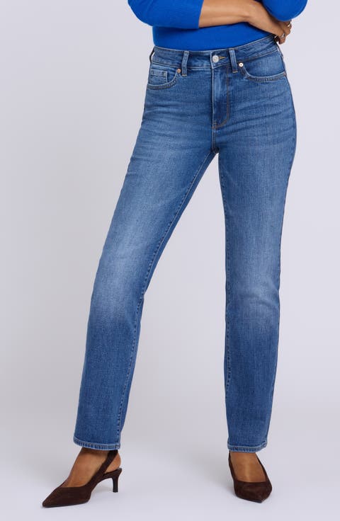 Marilyn High Waist Straight Leg Jeans