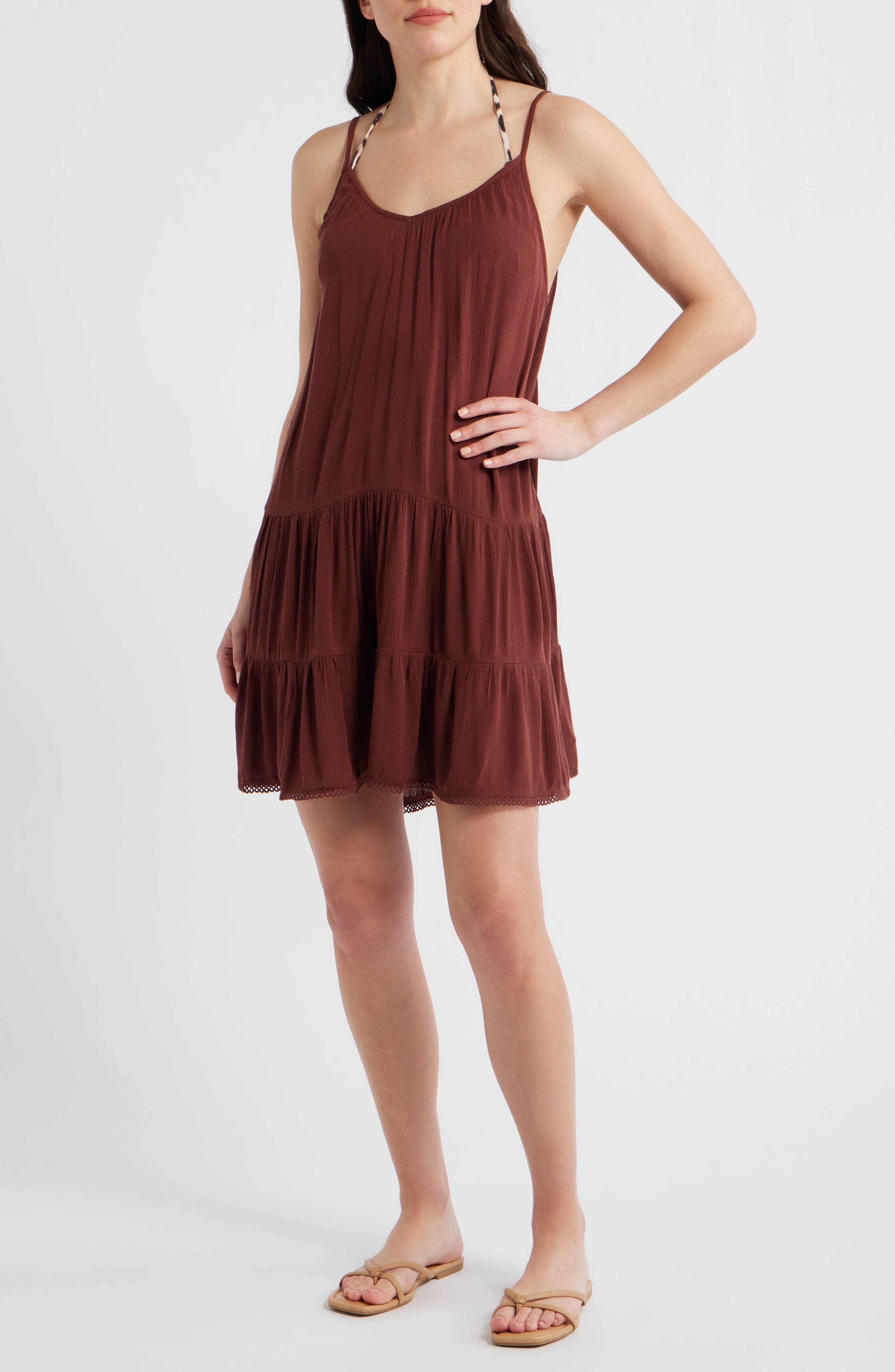 Tiered Crinkle Cover-Up Dress - image 5