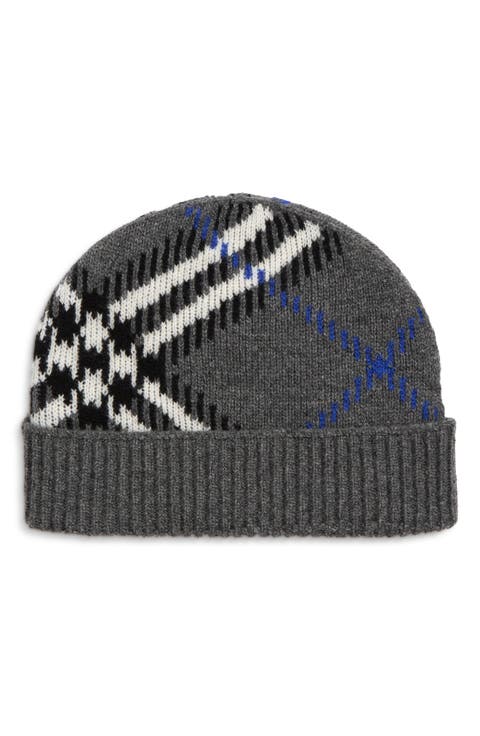 Core Jacquard Burberry Check Cashmere Blend Beanie
