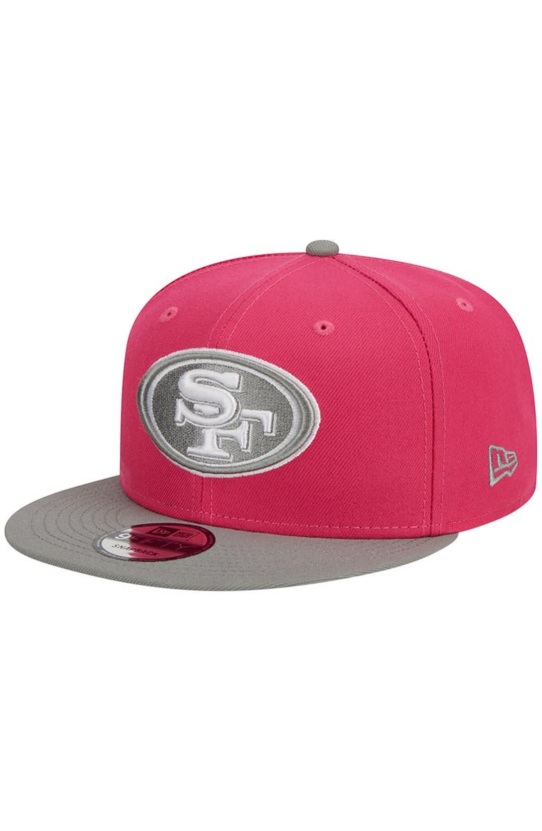 New Era Men's New Era Pink/Gray San Francisco 49ers 2-Tone Color Pack 9FIFTY Snapback Hat, Main, color, 