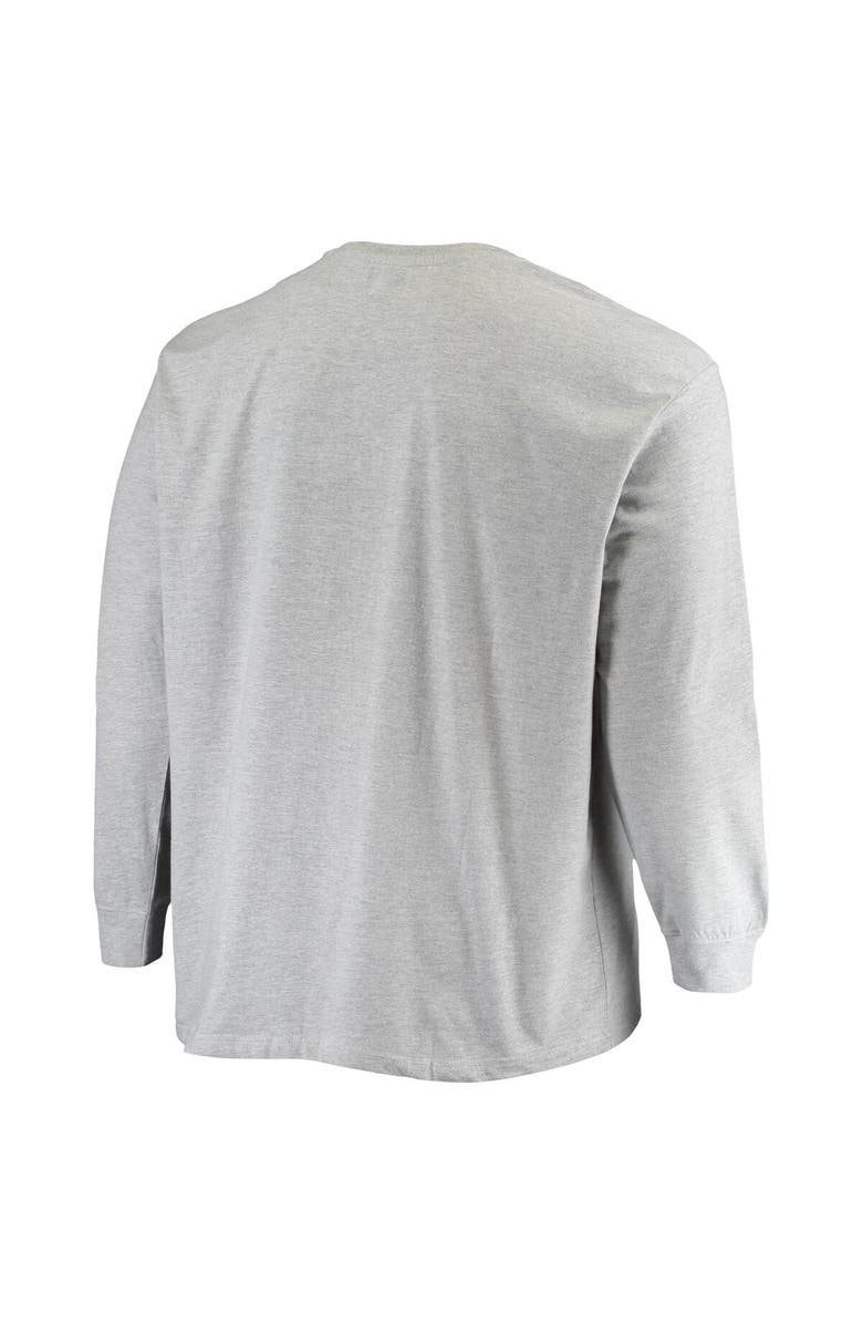 FANATICS Men's Fanatics Branded Heathered Gray Arizona Cardinals Big & Tall Practice Long Sleeve T-Shirt, Alternate, color,