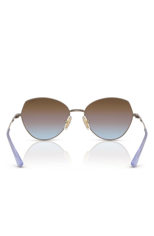 Vogue 56mm Gradient Oval Sunglasses In Light Brown