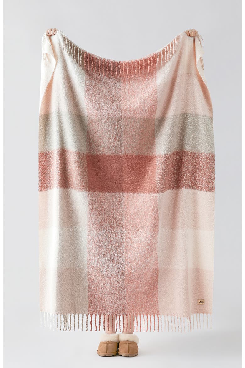 Brook Plaid Throw, Alternate, color, ROSEWATER MULTI