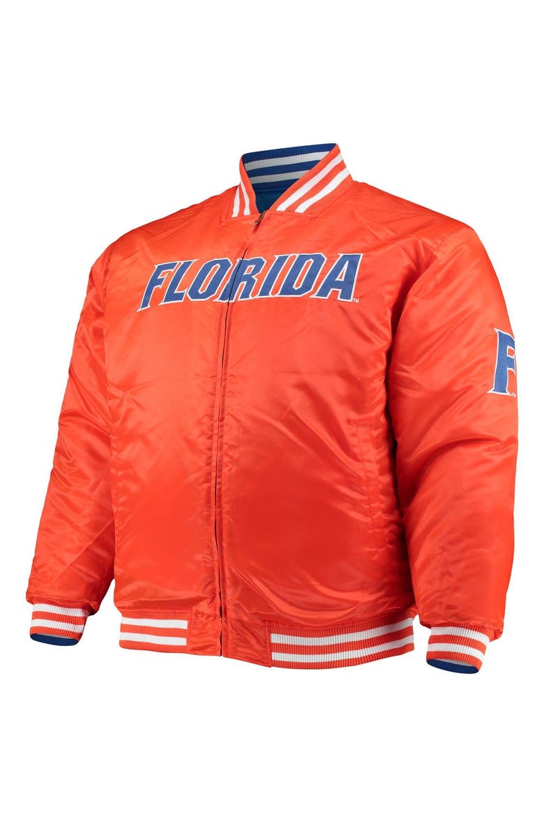 Men's Royal/Orange Florida Gators Big & Tall Reversible Satin Full-Zip Jacket, Alternate, color, Royal