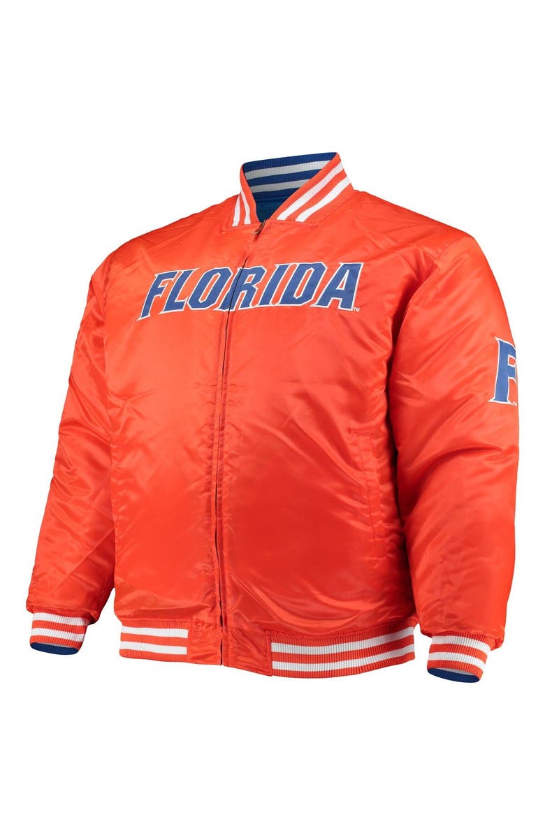 PROFILE Men's Royal/Orange Florida Gators Big & Tall Reversible Satin Full-Zip Jacket, Alternate, color, Royal