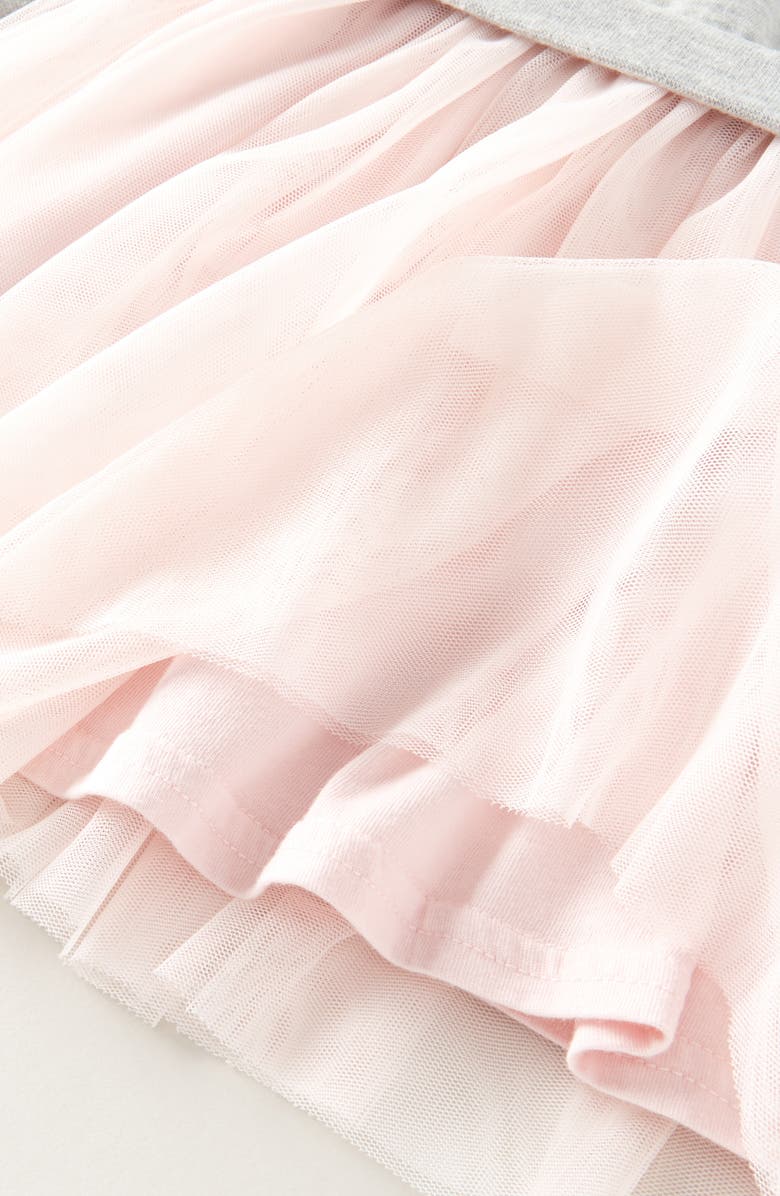 Tucker + Tate Tutu Sweatshirt Dress, Alternate, color, Grey Heather- Pink